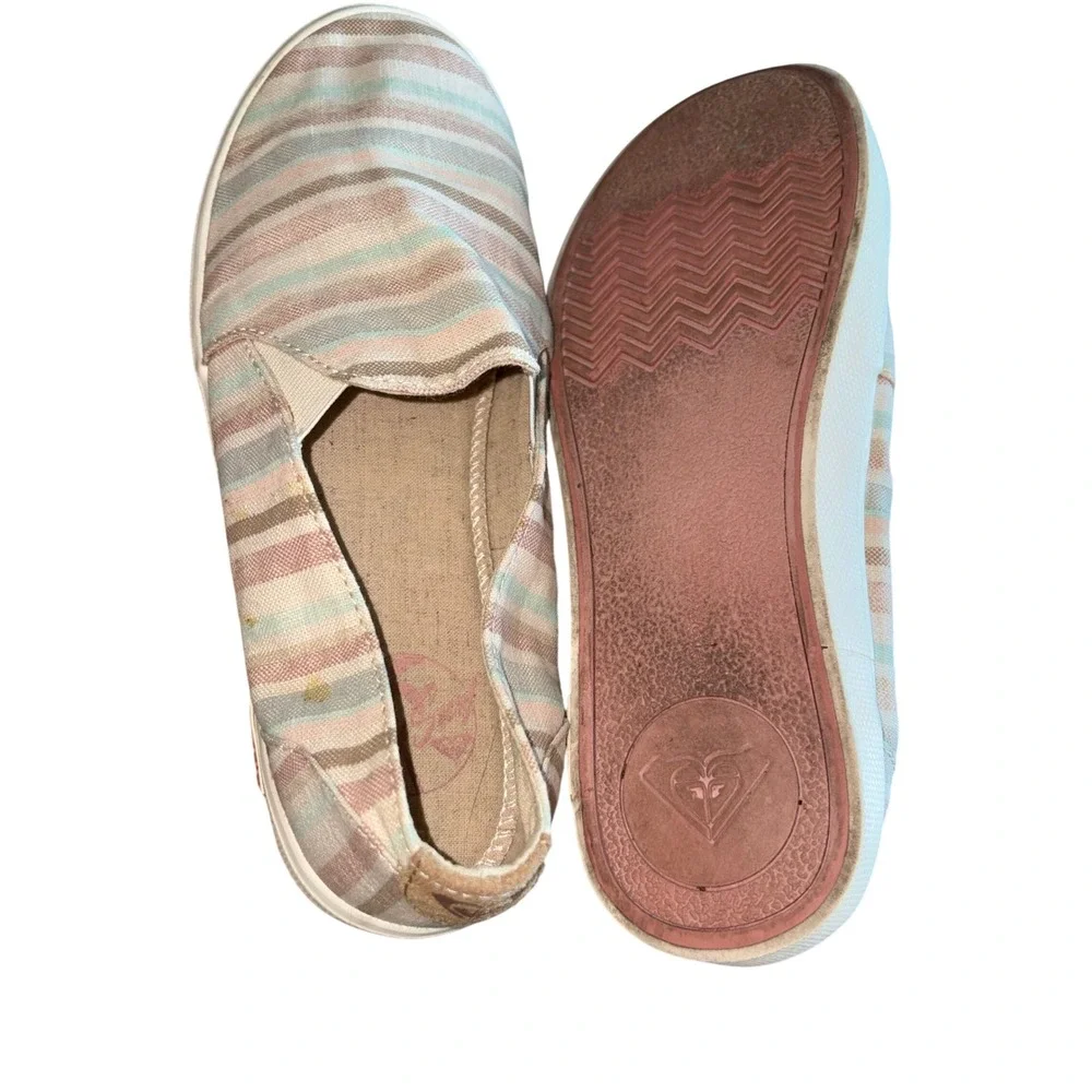 Roxy Rincon Striped Slip‎ On Casual Shoes Women's Size 7.5